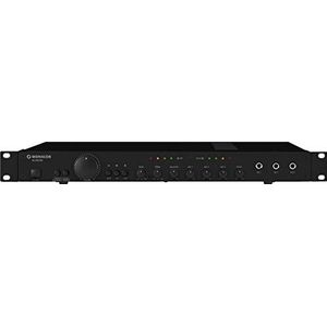 MONACOR SA-250/SW universele stereo mengversterker, 2 kanalen, 3 stereo line ingangen, 100 W zwart