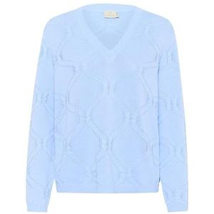 KAFFE - Damestrui - Windsurfer - V-hals - Gebreid - Heuplengte - Lange Mouwen