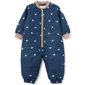 Noa Noa miniature Baby Girls KarolinaNNM Thermo Jumpsuit, Print Blauw / Grijs, 62, Print blauw/grijs, 62 cm