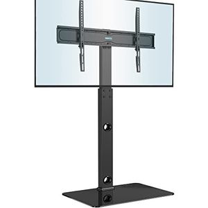 BONTEC TV-vloerstandaard voor 30-70 inch LED LCD OLED Plasma Platte Gebogen TV's, in hoogte verstelbare hoge TV-standaard met beugels tot 40 kg, max. VESA 600x400mm