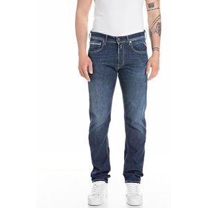 Replay Heren Jeans Grover Straight-Fit, donkerblauw 007-8, 29W / 34L