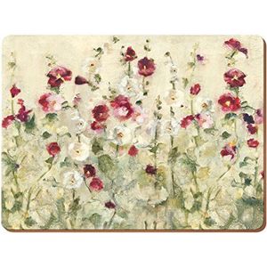 Creative Tops Wild Field Poppies premium placemats met kurkrug in 6-delige set, 30 x 22,8 cm, hout, one size, 6, rood