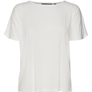 VERO MODA Vmmarijune Ss Lace Top JRS T-shirt voor dames, wit (snow white), XS