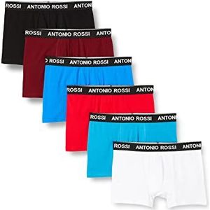 Antonio Rossi (6-Pack) Hipster Boxers voor Heren | Rijk aan katoen, elastische tailleband boxershorts