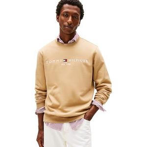 Tommy Hilfiger Heren TOMMY LOGO SWEATSHIRT MW0MW11596 Pullover Sweatshirt, Bruin, XL, Bruin (Timeless Camel), XL