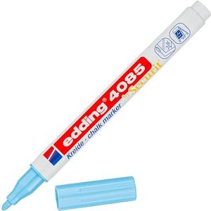 edding 4085 krijtmarker - pastel-blauw - 1 krijtstift - ronde punt 1-2 mm - dunne krijtstift voor borden, uitwisbaar - voor het schrijven op ruiten, glas, spiegels - bordstift met dekkende kleuren