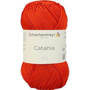 Schachenmayr Catania 9801210-00390 - Handbreigaren, haakgaren, 100% katoen, rood (tomaat) (11,5 x 5,2 x 6 cm)