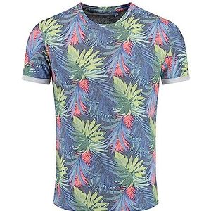 KEY LARGO Mt Leaf Round T-shirt voor heren, donkerblauw (1201), L