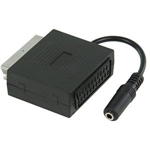 Valueline VLVP31930B02 Adapter, Audio Stereo Scart mannelijk - Jack vrouwelijk Stereo 3,5 mm, 0,20 m, zwart