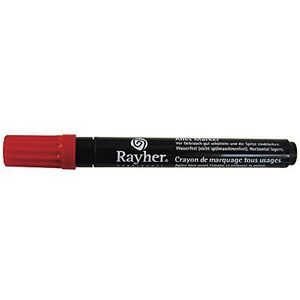 Rayher 3824918 Alles-marker, ronde punt 2-4 mm, met ventiel, rood