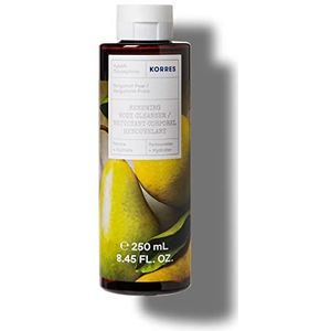 KORRES Bergamot Pear Revitaliserende douchegel met actieve aloë vera, dermatologisch getest, veganistisch, 250 ml