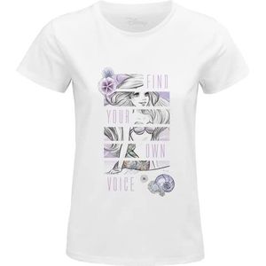 Disney Little Mermaid - Find Your Own Voice WODLITLTS033 T-shirt voor dames, wit, maat XL, Wit, XL