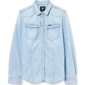 G-STAR RAW 3301 Shirt Wmn LS Dameshemd, Blauw (Lt Aged), L