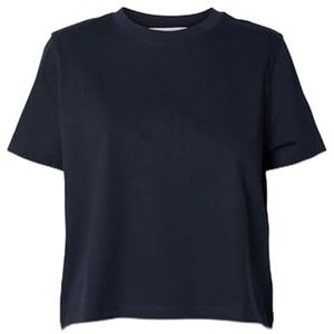 Selected Femme Slfessential Ss Boxy Tee Noos T-shirt voor dames, Dark Sapphire, XS