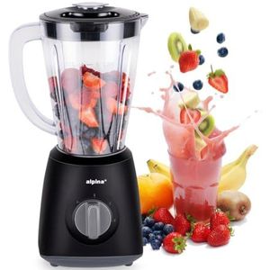 alpina Blender - 1,5 Liter - 400 Watt - Turbofunctie - Kunststof Kan - Zwart