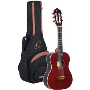Ortega Guitars Rode concertgitaar 1/4 grootte - Family Series - inclusief Gigbag - mahonie/sparren plafond (R121-1/4WR)