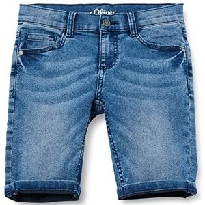 s.Oliver Junior Boy's 2130096 Jeans Bermuda, Seattle Slim Fit, blauw 55Z4, 140/BIG, Blauw 55z4, 140 cm