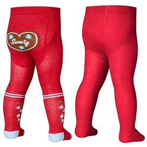 Playshoes Landhaus en effen kleuren met comfortabele tailleband panty (2 stuks) meisjes, rood (origineel 900), 98/104 cm