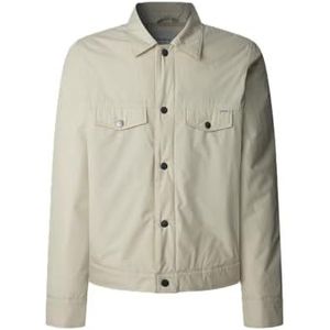 Pepe Jeans Heren MAMBRU jas, Beige (IVORY WIT), L, Beige (IVORY WIT), L