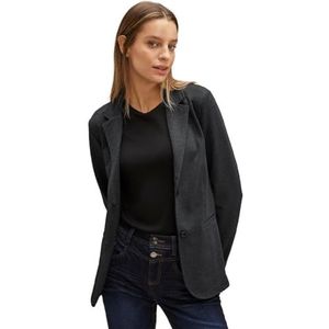 Street One Piqué blazer voor dames, zwart, 40