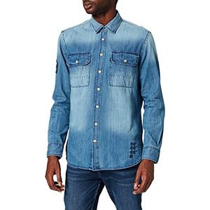 camel active Herenoverhemd, blauw, M