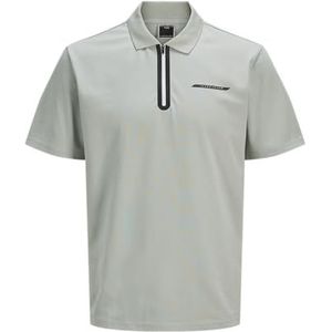 JACK & JONES Jcofusion Pique Polo Ss Pls voor heren, Aqua Gray, 6XL