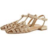 GIOSEPPO Dighton Sandalen - Platina - Natuurlijk Leer - Handgevlochten