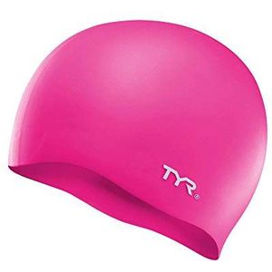 TYR Blend Wrinkle-Free Silicone Adult Swim Cap (Floro Pink)