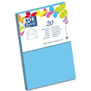 Oxford Correspdent Set 10 enveloppen formaat bezoek Envelop 9 x 14 cm Bleu Lagon