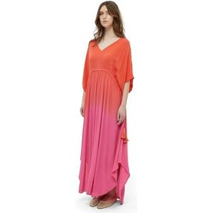 Desires Calista 2/4 mouwen Midcalf jurk voor dames, warm roze, XL, Roze, XL