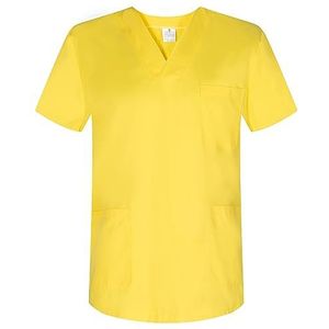 MISEMIYA - Kasack Unisex arts verpleegkundige uniform werkreiniging esthetische tandarts diergeneeskunde horeca - Ref.817, Geel, L