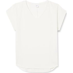 Dagi Off White Fashion Knitted Regular Supreme Korte Mouw V-hals T-shirt, gebroken wit, L, off-white, L