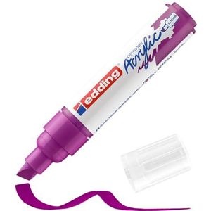 edding 5000 acrylmarker breed - bessenrood (paars) - 1 acrylstift, watervast - beitelpunt 5-10 mm - acrylverf voor schilderen op canvas, hobbypapier en hout - acrylstiften voor stenen