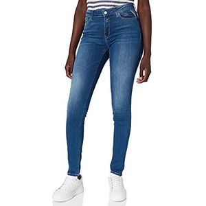 Replay Luzi Skinny Fit Damesjeans met Power Stretch, Medium Blue 009, 26W x 32L