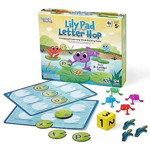 Learning Resources Lelieblad Lettersprong, leeftijd 5+, spelletjes met CVC-woorden, zichtwoordenspel, speelgoed voor de fijne motoriek, leren spellen, woorden maken spel, educatief bordspel