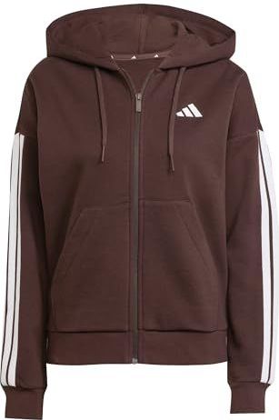adidas - Essentials 3-Stripes - Trainingsjack - Zwart - Met Capuchon