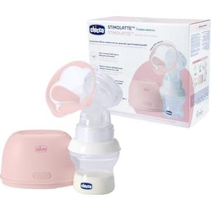 Chicco Stimolat, elektrische borstkolf, comfortabel en eenvoudig te bedienen, borstvriendelijk, 2 zuigmodi, 10 intensiteitsniveaus, hermetische kap en NaturalFeeling stofzuiger meegeleverd