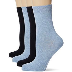 camano - Sokken - Lichtblauw/Zwart - 4 Pack - Jersey