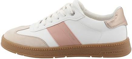 Tom Tailor Dames 9590150003 sneakers, wit-nude, 36 EU, Wit Nude, 36 EU