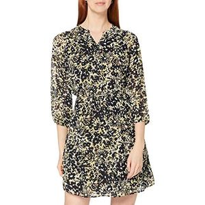 TOM TAILOR Dames Chiffon jurk met bloemenprint 1021386, 24591 - Yellow Flower Design, 38