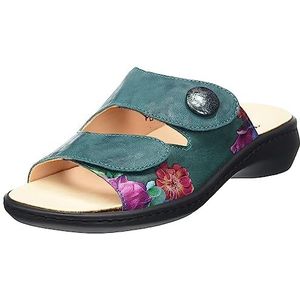 Think! Camilla sandalen voor dames, duurzaam uitneembaar voetbed, 7010 Atlantic Combi, 37 EU