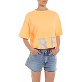 Replay Dames W3798A T-shirt, 419 oranje, XS, 419, oranje, XS