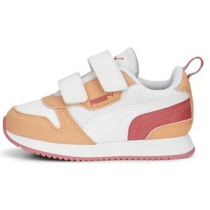 PUMA R78 V Inf Sneakers voor kinderen, uniseks, Puma White PUMA White Orange Peach, 22 EU