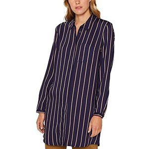 ESPRIT Lange blouse met print, navy, 34