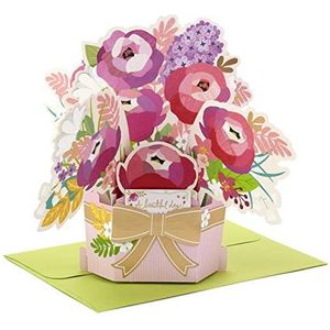 Hallmark Paper Wonder pop-up kaart voor vrouwen (papieren pop-upbloemen) voor verjaardagen, denken aan jou, jubileum, bedankje of elke gelegenheid