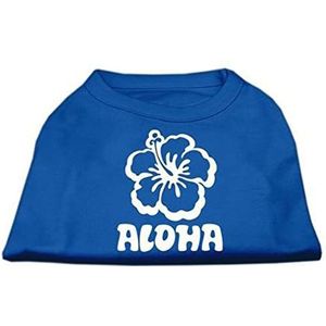 Mirage Aloha Bloem Scherm Print Shirt, XXX-Large, Blauw