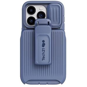 tech21 T21-9849 iPhone 14 Pro Evo Max compatibel met MagSafe: duurzaam, schokabsorberend en robuust telefoonhoesje met holster en 20ft FlexShock Multi-Drop Protection Inkt Blauw