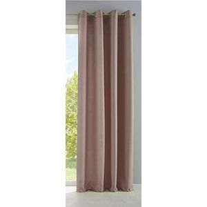 PALERMO, gordijnbox, ondoorzichtig, gordijn, mat, lichtdoorlatend, met oogjes en vouwhouder, decoratief gordijn, 100% polyester, taupe, hxb 225x140 cm