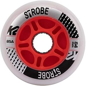 K2 Skate Strobe 84MM - 2 Pack Light Unisex - Inline Skate Rollers voor volwassenen - White - 30G3110