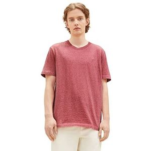 TOM TAILOR Denim Heren 1036475 T-shirt, 31894-Pink Multicolor NEP, L, 31894 - Roze Multicolor Nep, L